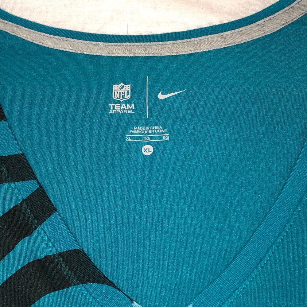 Women’s Nike Jacksonville Jaguars Short Sleeve T-Shirt Size XL Teal Black Gold - Picture 4 of 5